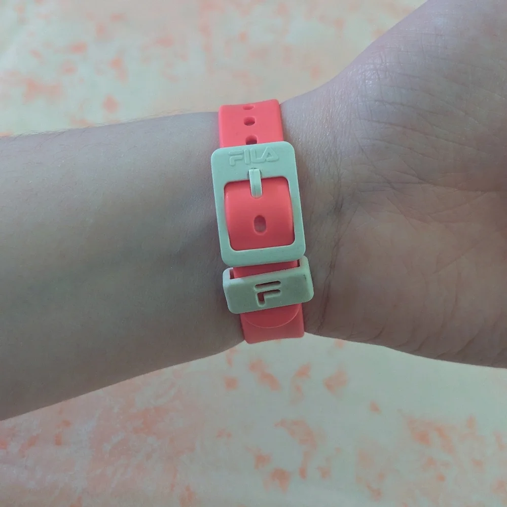 Rare 80s/90s Vintage Fila Hot Pink Waterproof Swiss Watch